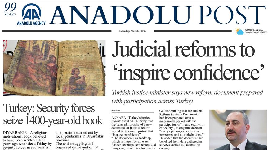 Anadolu Post - Issue of May 25, 2019