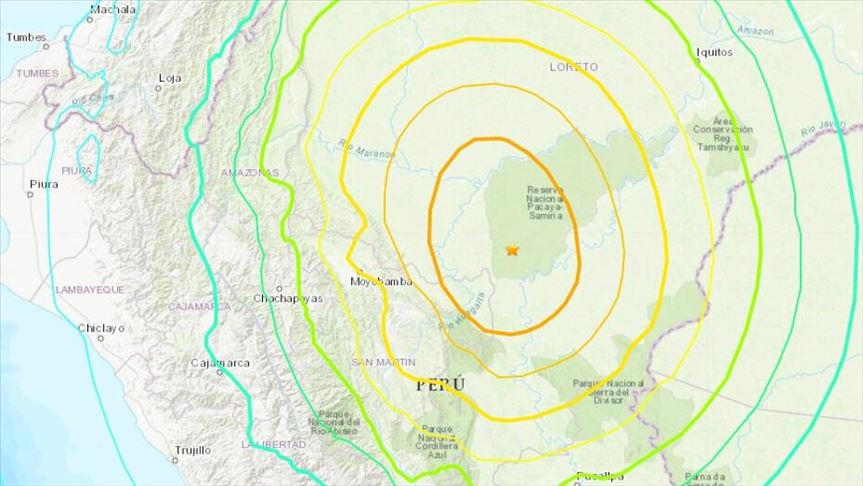 Sismo de magnitud 7,5 se registró en el departamento peruano de Loreto