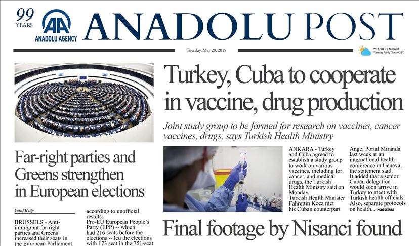 Anadolu Post - Issue of May 28, 2019