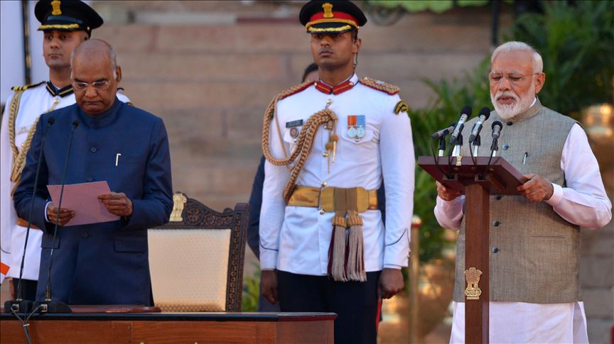 Narendra Modi jura su segundo mandato como primer ministro de la India