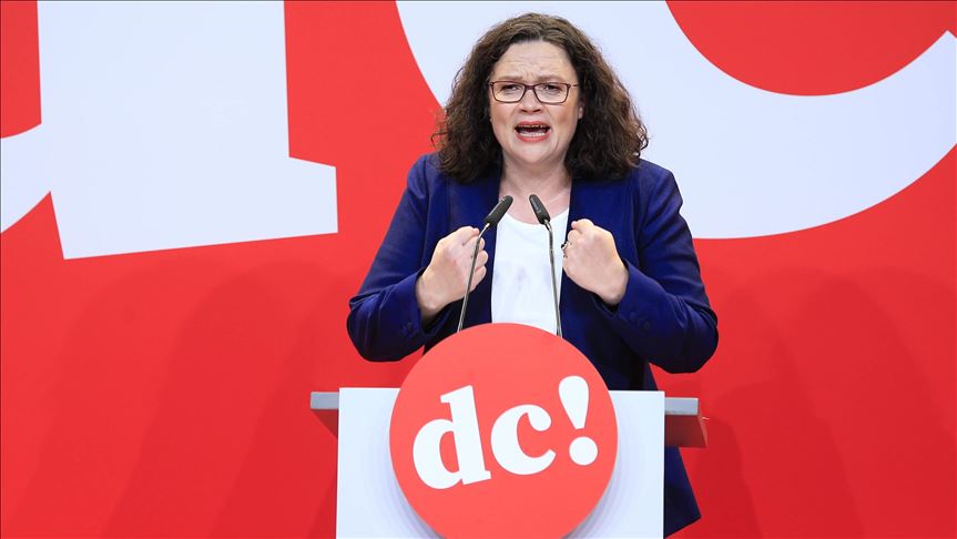 Predsjednica njemačkog SPD-a Nahles odstupa s čela partije