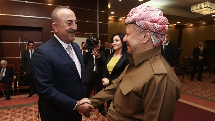 تشاووش أوغلو يلتقي الرئيس السابق لإقليم شمال العراق