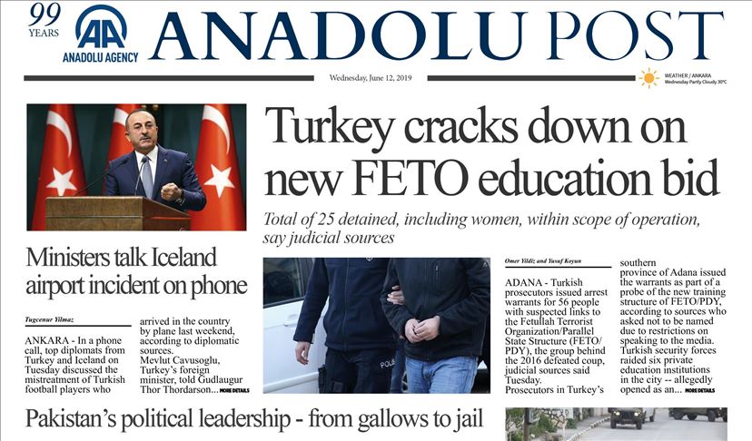 Anadolu Post - Issue of June 12, 2019