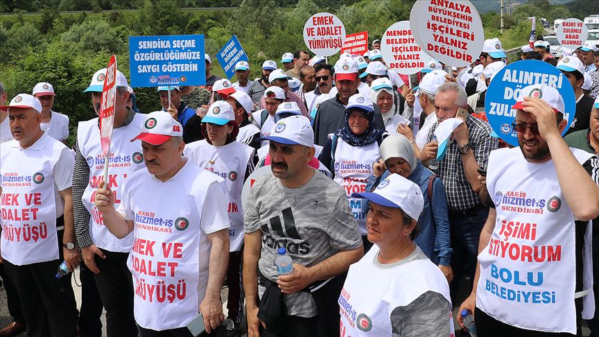 'Emek ve Adalet Yürüyüşü'nün ikinci günü tamamlandı