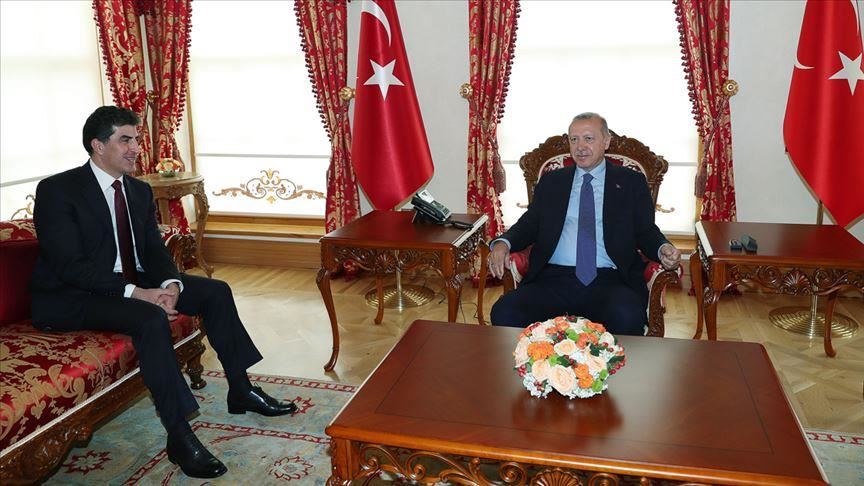 اردوغان و بارزانی در استانبول دیدار کردند