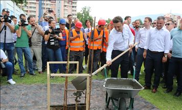 Поставен камен-темелник за новата трибина на стадионот на ФК „Шкупи“