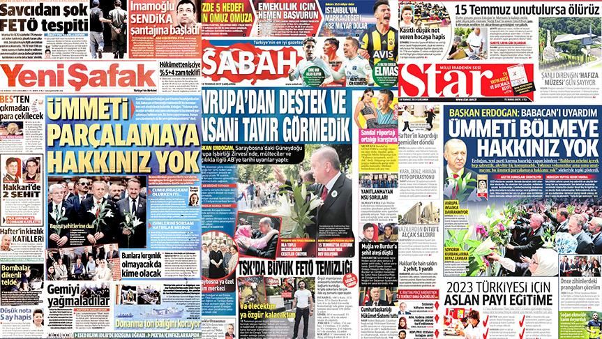 مهم‌ترین عناوین روزنامه‌های 10 ژوئیه 2019 در ترکیه