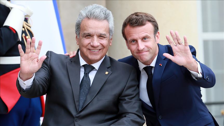 Lenín Moreno se reunió con Emmanuel Macron en Francia para fortalecer lazos comerciales