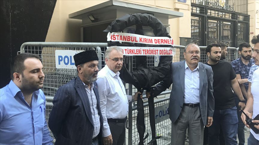 Kırım Tatar Türklerinden protesto