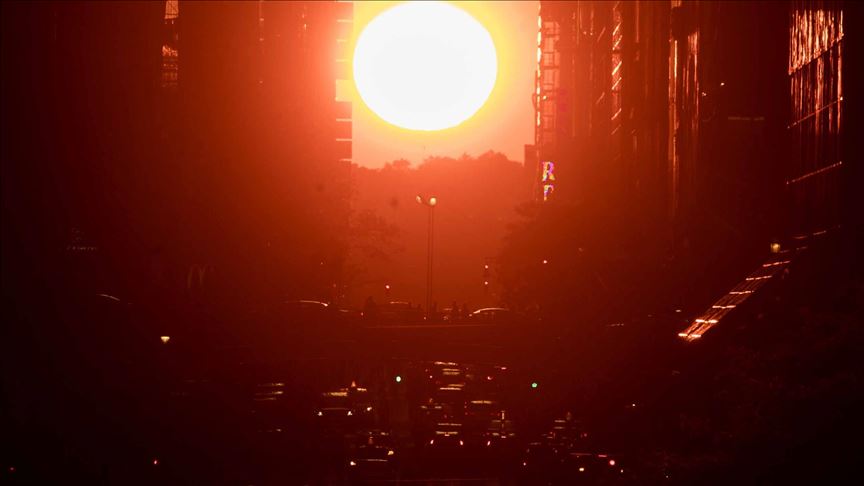 Rijetka pojava zalaska sunca: Njujorčani oduševljeni Manhattanhengeom