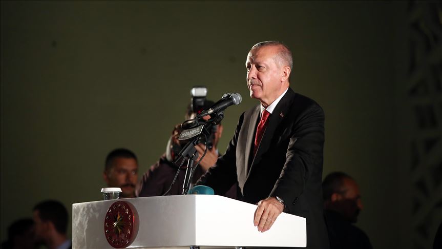 Cumhurbaşkanı Erdoğan: Anadolu toprakları 15 Temmuz'da bir kez daha bize vatan kılınmıştır