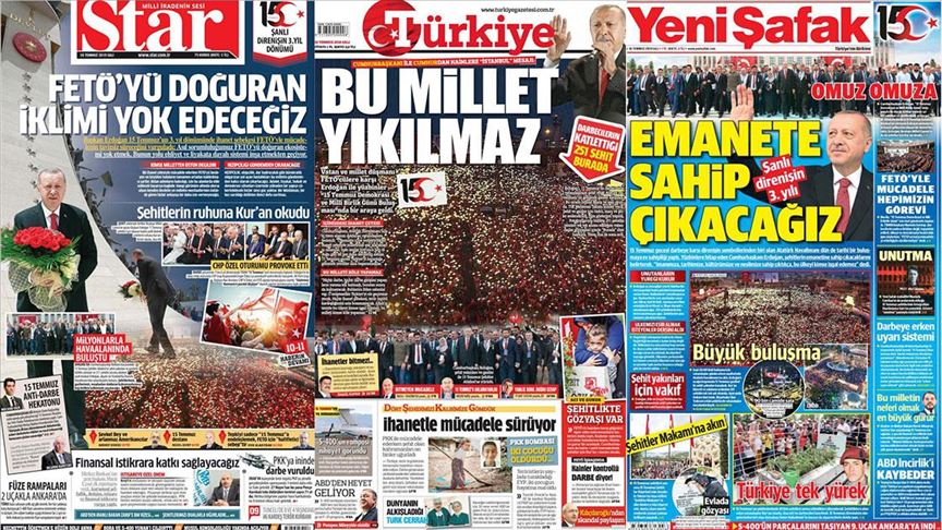 مهم‌ترین عناوین روزنامه‌های 16 ژوئیه 2019 در ترکیه