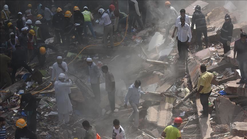 2 killed, 40 trapped in India building collapse