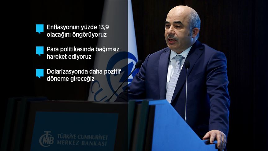 Merkez Bankası enflasyon tahminini aşağı çekti