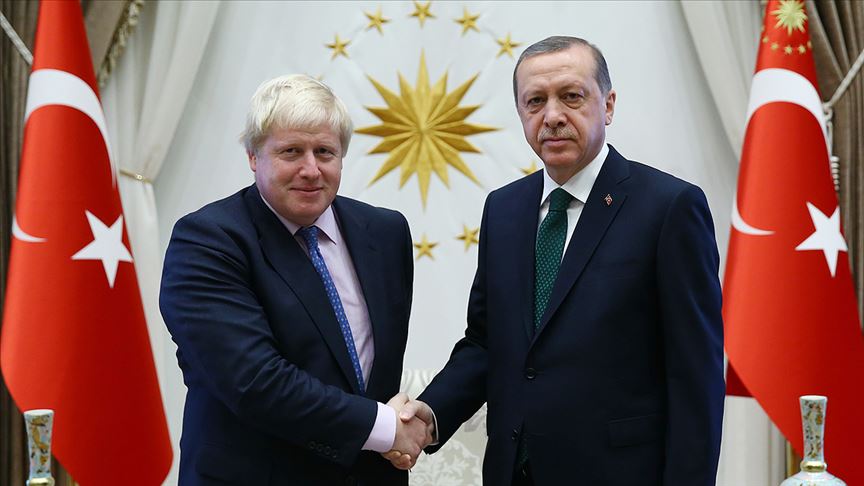 CumhurbaÅkanı ErdoÄan'dan Boris Johnson'a tebrik telefonu