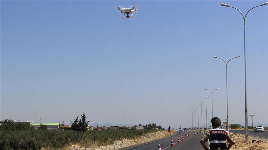 Jandarmadan 'drone' ile trafik denetimi 