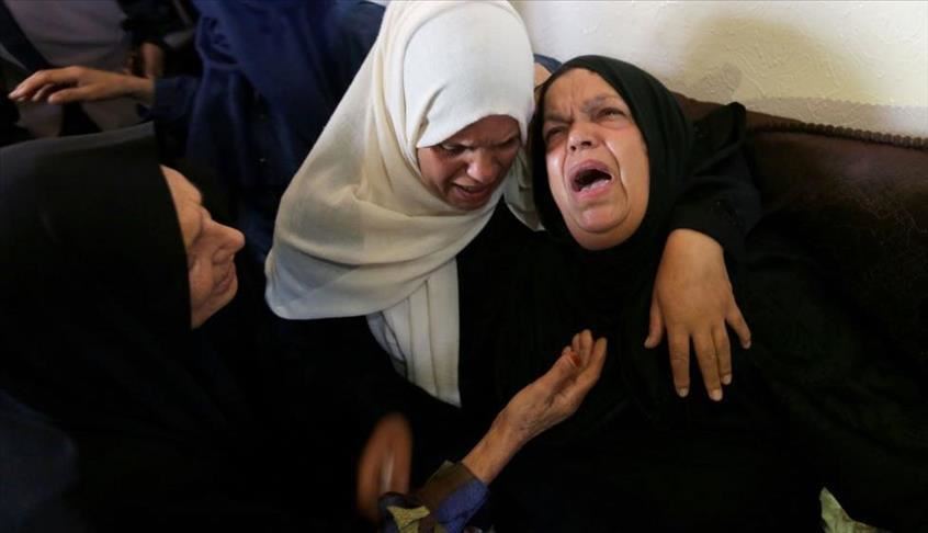 Funérailles d'un jeune martyr palestinien dans le nord de Gaza