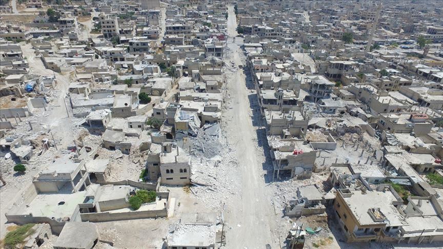 Армия Асада и ВКС России превратили сирийский Хан-Шейхун в руины 