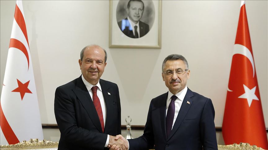 نائب أردوغان يلتقي رئيس وزراء جمهورية شمال قبرص التركية