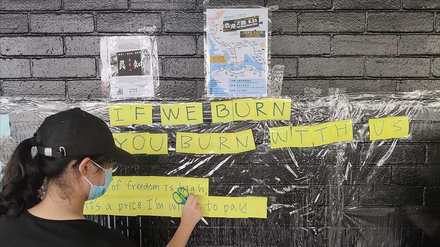 Hong Kong protestolarında sosyal medya üzerinden 'propaganda savaşı'