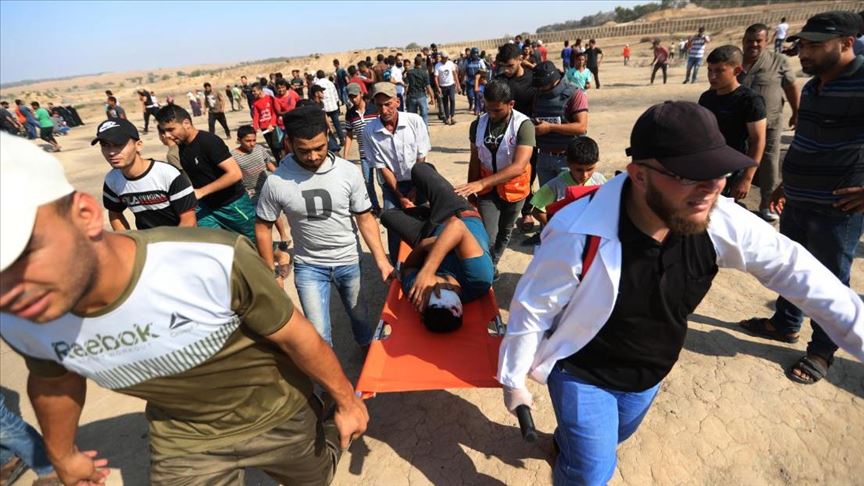إصابة 122 فلسطينيا بينهم 50 بالرصاص شرقي غزة