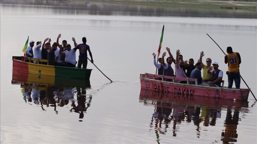 Senegal: Slano roza jezero Retba turistička atrakcija 