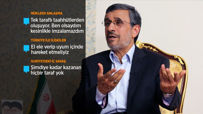 Eski İran Cumhurbaşkanı Ahmedinejad AA'ya konuştu