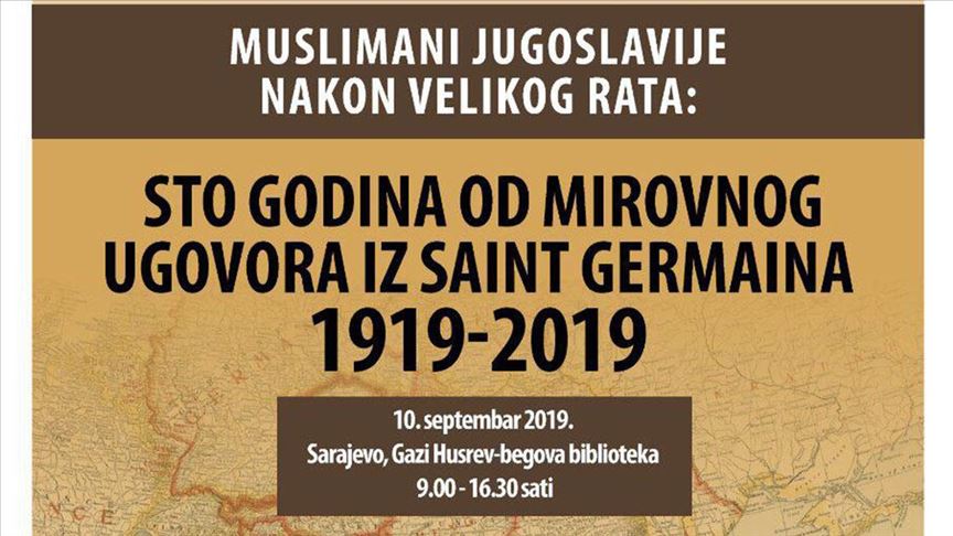 Sarajevo: 10. septembra konferencija “Muslimani Jugoslavije nakon Velikog rata..."