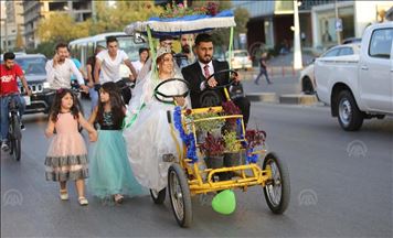 سلێمانی.. رێوڕەسمی بووک گواستنەوە بە پایسكل