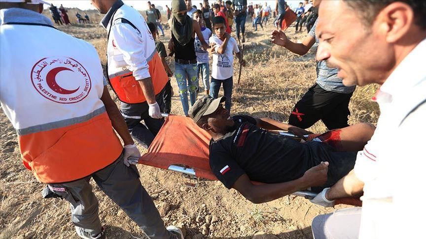 فەڵەستین.. برینداربوونی ٥٥ خۆپیشاندەر لە رۆژهەڵاتی غەززە