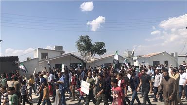 Til Rifatiyan YPG/PKK û rejima Esed protesto kirin
