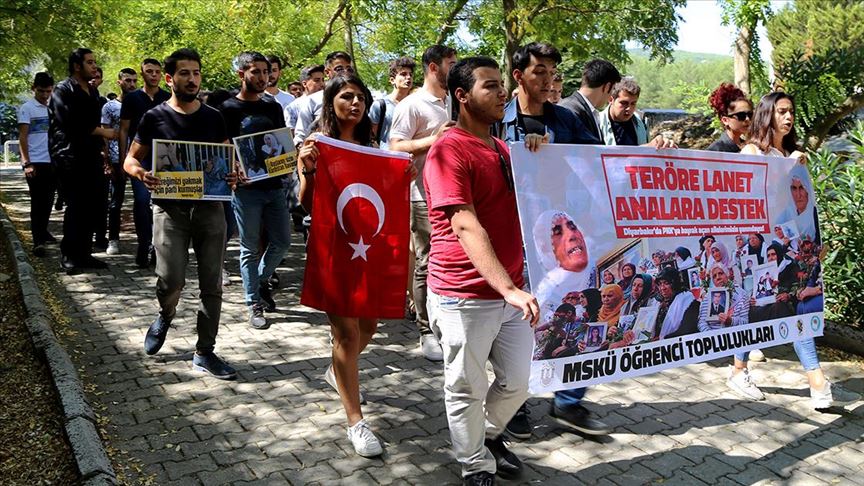 Muğla'da 'Teröre lanet, analara destek' yürüyüşü