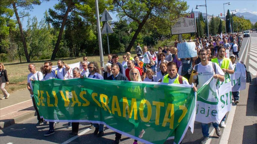 Podgorica: Održan protest za spas ekološke Crne Gore 