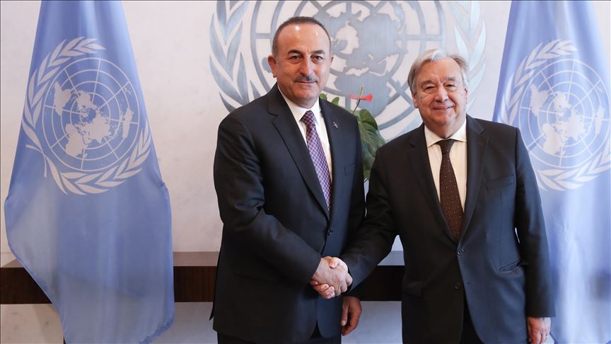 Turkish FM meets UN chief in New York