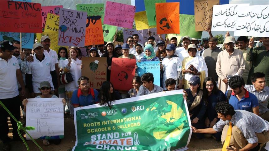 مظاهرات في 26 مدينة باكستانية من أجل التغير المناخي