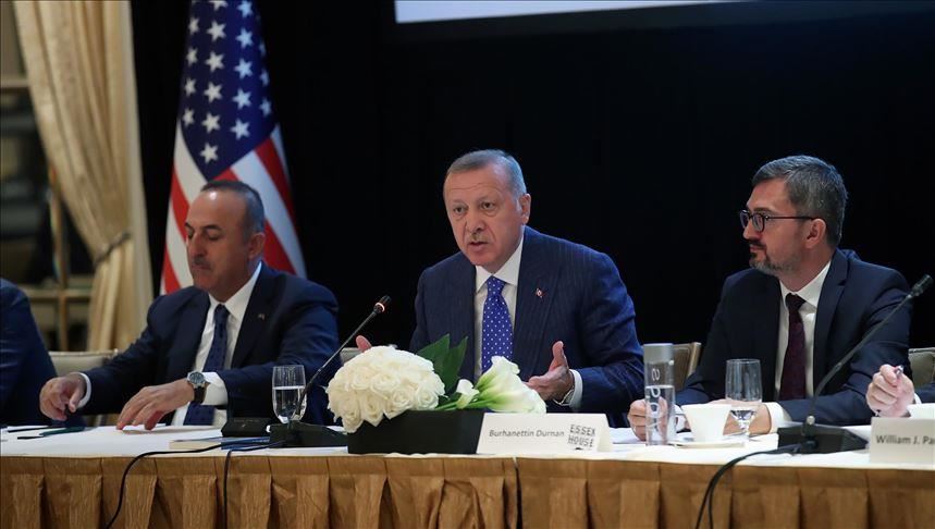 أردوغان يلتقي ممثلي الجالية الإسلامية في أمريكا