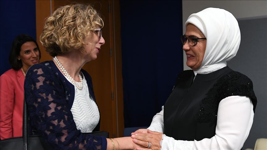 Turkey's first lady meets UN environment chief