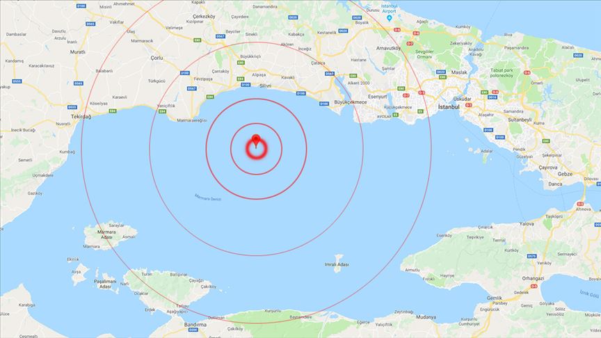 İstanbul'da 5,8 büyüklüğünde deprem