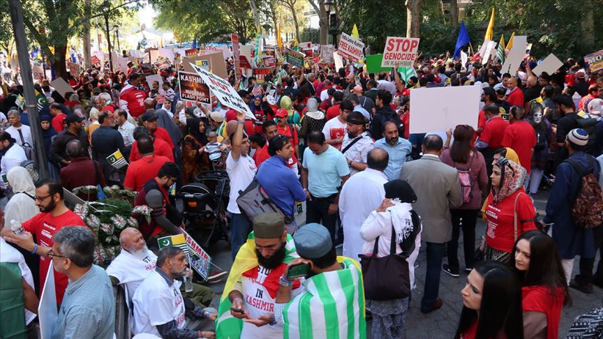 New York'ta Cammu Keşmir protestosu