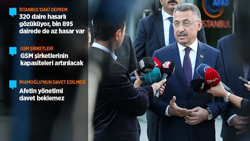 Cumhurbaşkanı Yardımcısı Oktay'dan depreme ilişkin açıklama