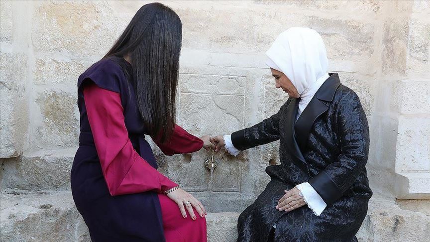 Turkey's first lady reopens 441-year-old fountain