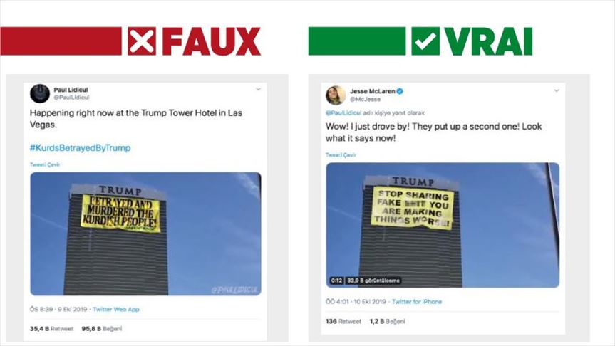 Ils modifient une affiche de Greenpeace pour dénigrer l'Opération Source de Paix