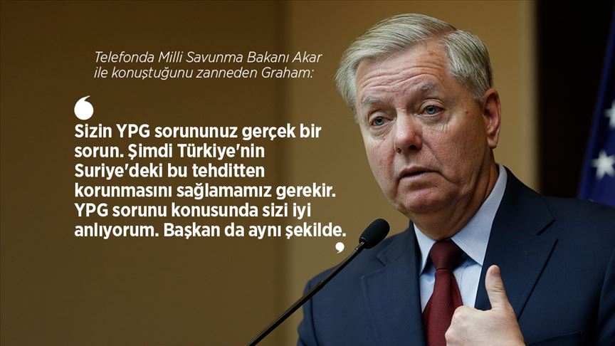 ABD'li Senatör Graham, Rus şakacılara 'YPG'nin sorun' olduğunu itiraf etti
