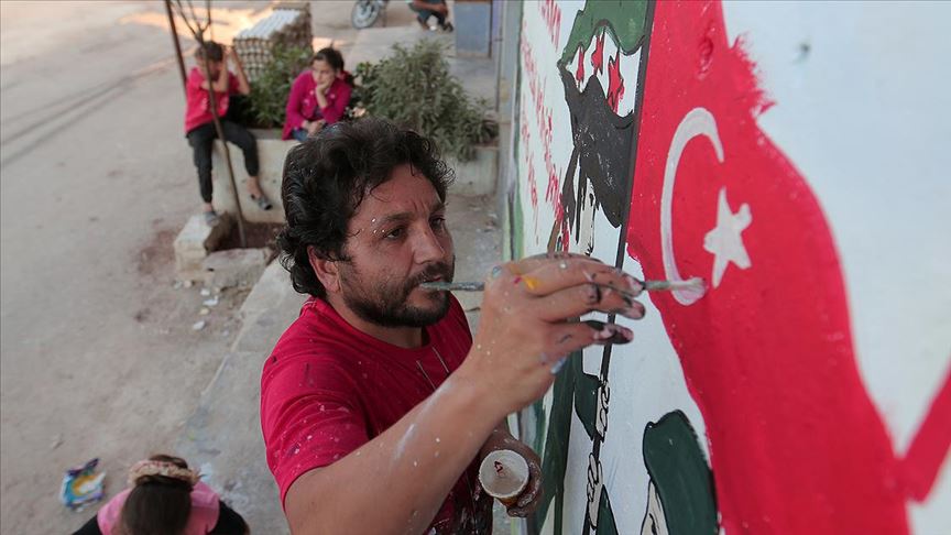 idlibli grafiti sanatcisindan baris