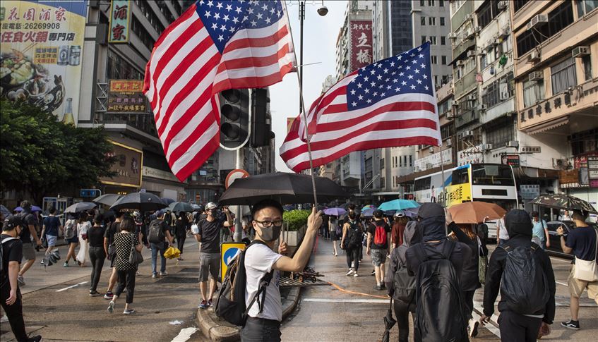 Demonstran desak parlemen AS sahkan RUU penegakkan HAM Hong Kong