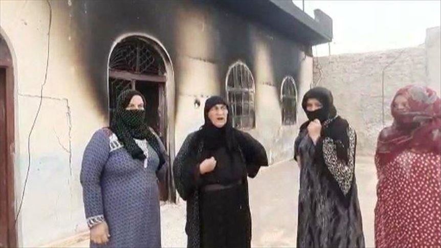 Les maisons des civils incendiées par le PKK/YPG à Tell Abyad