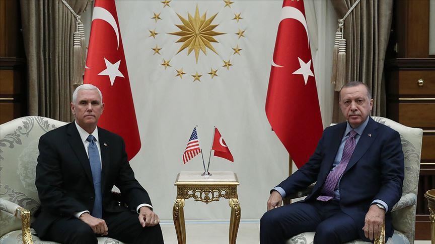 آغاز دیدار اردوغان با معاون ترامپ 