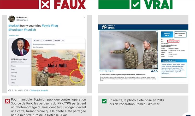 Opération Source de Paix: Les pro-YPG/PKK manipulent l'opinion publique avec un nouveau photomontage