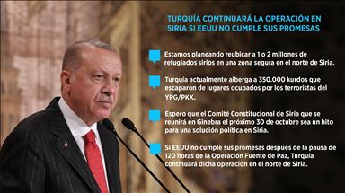 Turquía continuará la operación en Siria si EEUU no cumple sus promesas