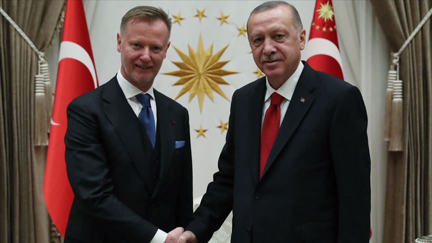 Cumhurbaşkanı Erdoğan Finlandiya'nın Ankara Büyükelçisi Maki'yi kabul etti